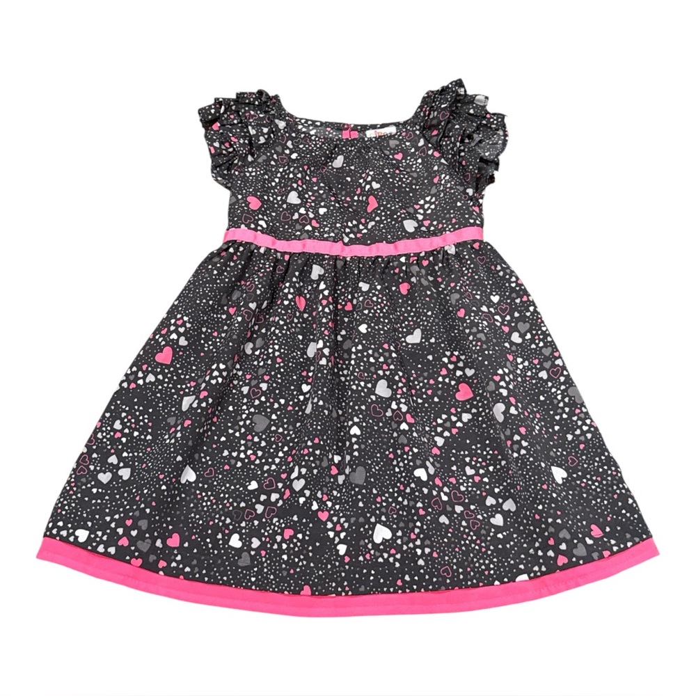 CIRCO Toddler Girls'‎ Dress in Black and Pink with Heart Print, Size 2T